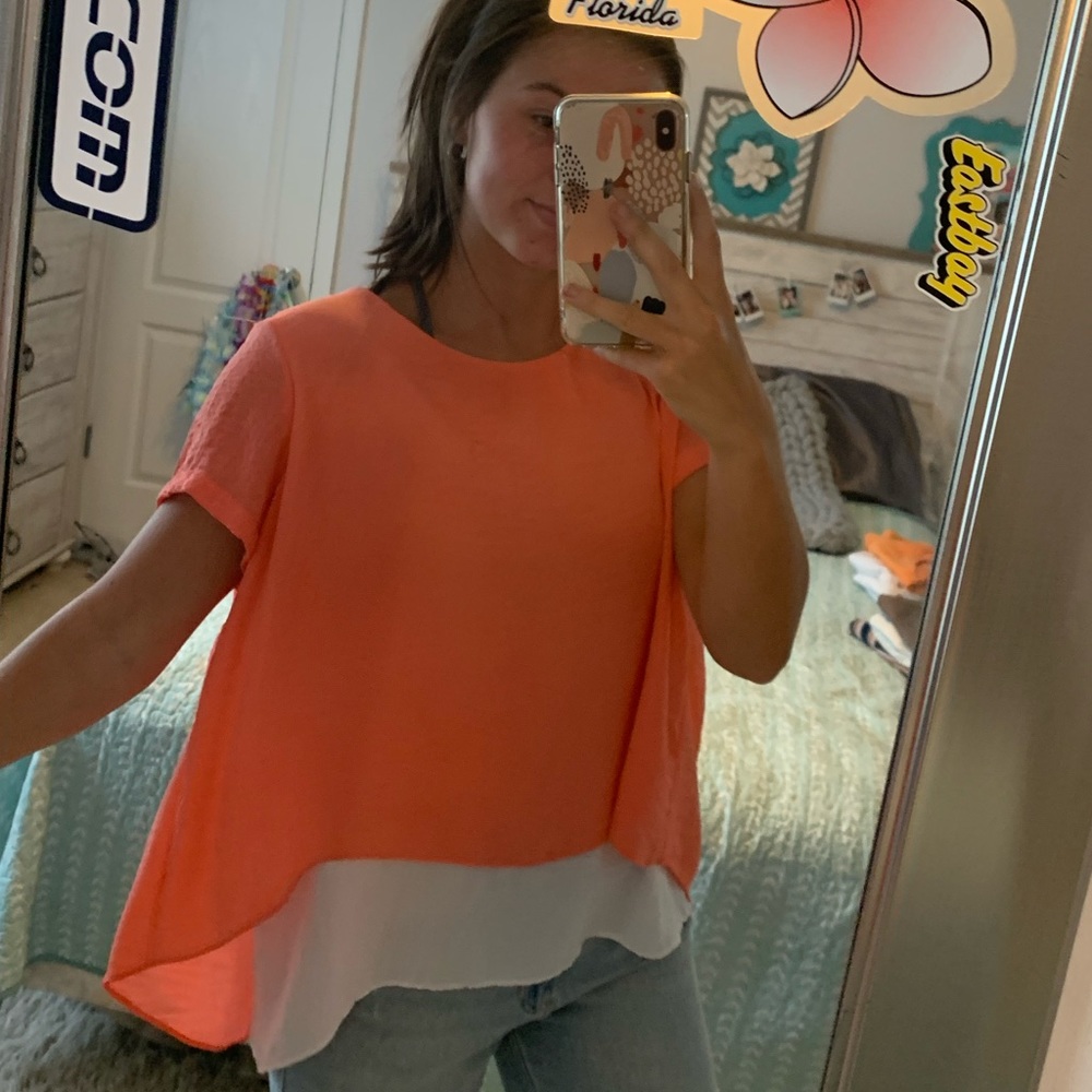 🌟Salmon women’s blouse/loose fit